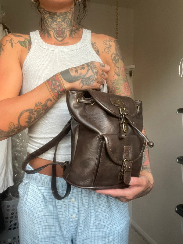 Leather back pack