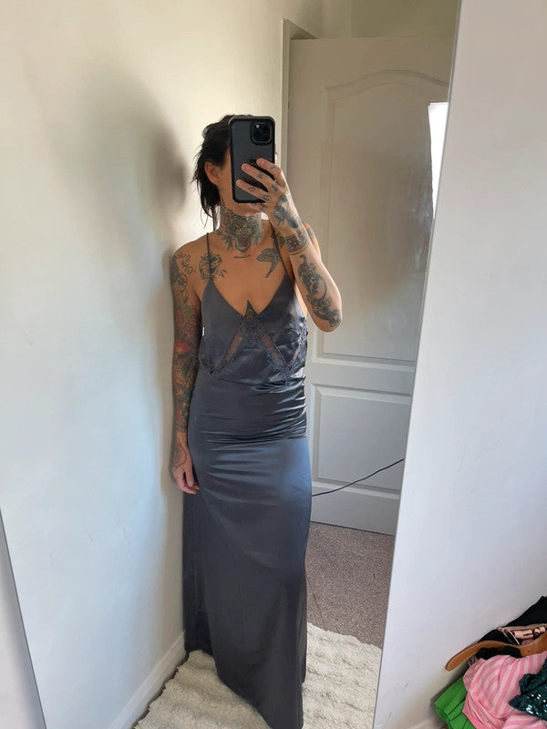 Xs satin lace dress
