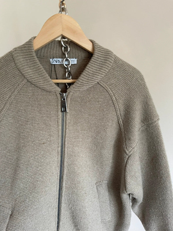 Zara wool blend bomber jacket
