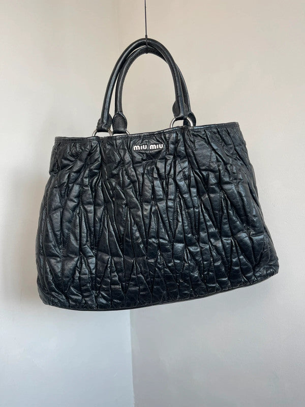 Miu miu black leather bag