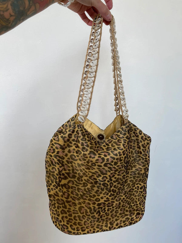 Sack bag leopard print