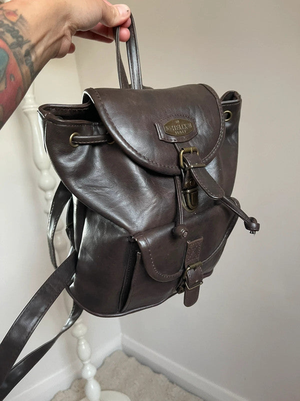 Leather back pack