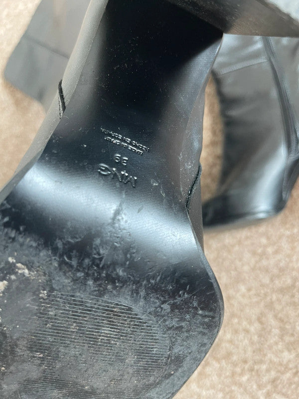 Mango real leather boots uk6