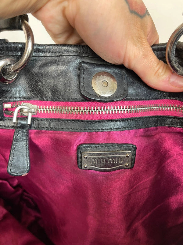 Miu miu black leather bag
