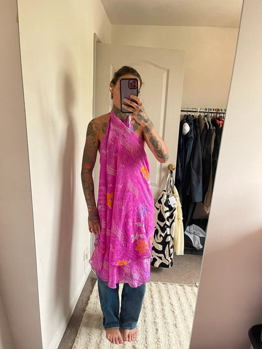 100% silk wrap skirt