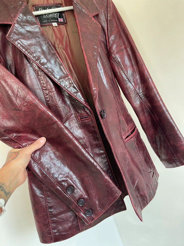 Vintage leather blazer