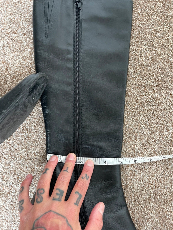 Mango real leather boots uk6