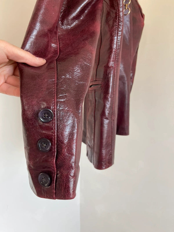 Vintage leather blazer
