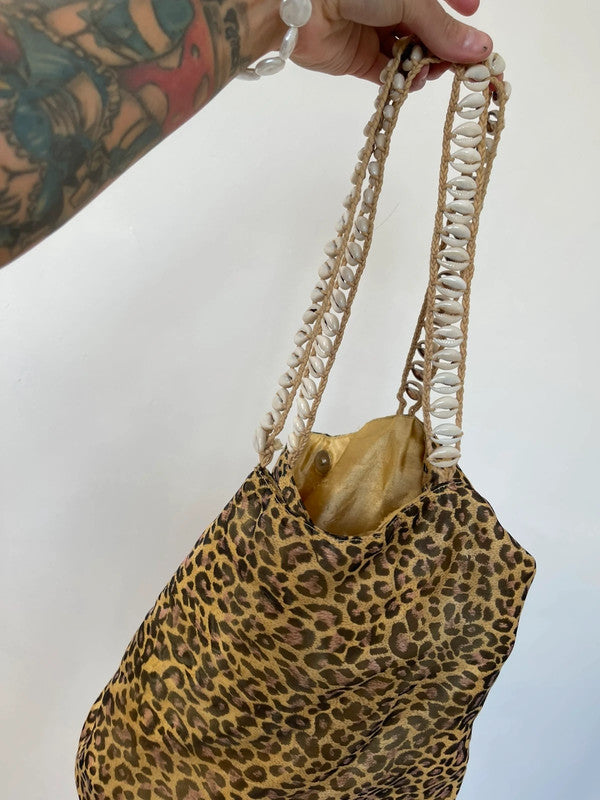 Sack bag leopard print