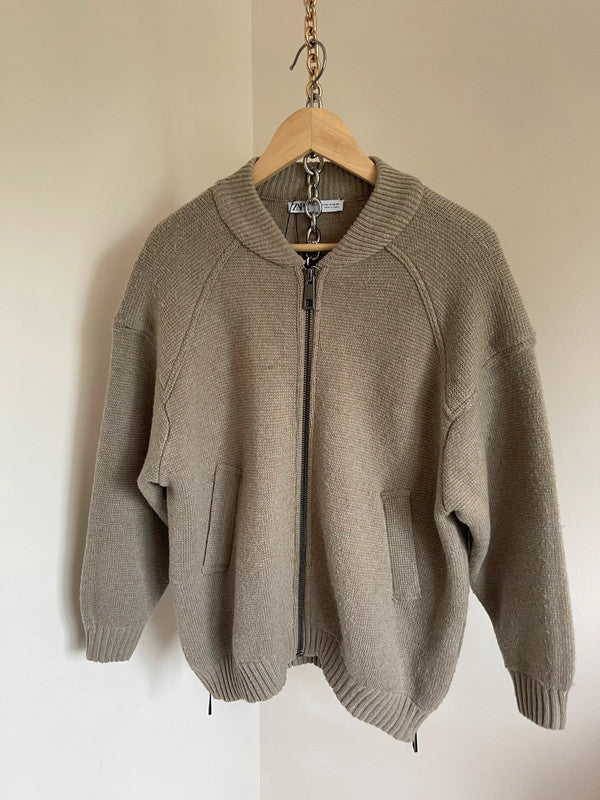 Zara wool blend bomber jacket