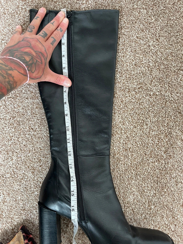 Mango real leather boots uk6
