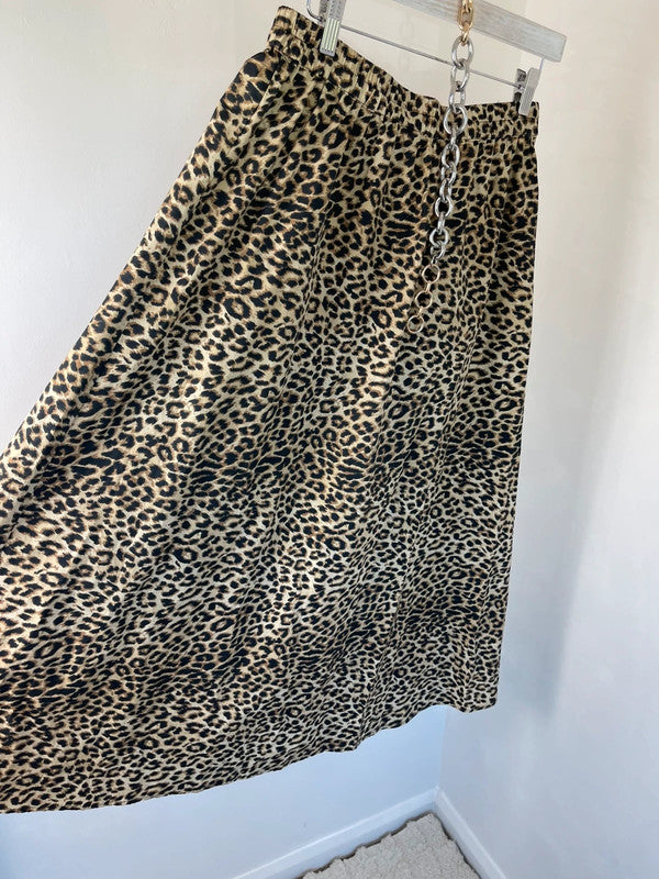 Leopard print maxi skirt