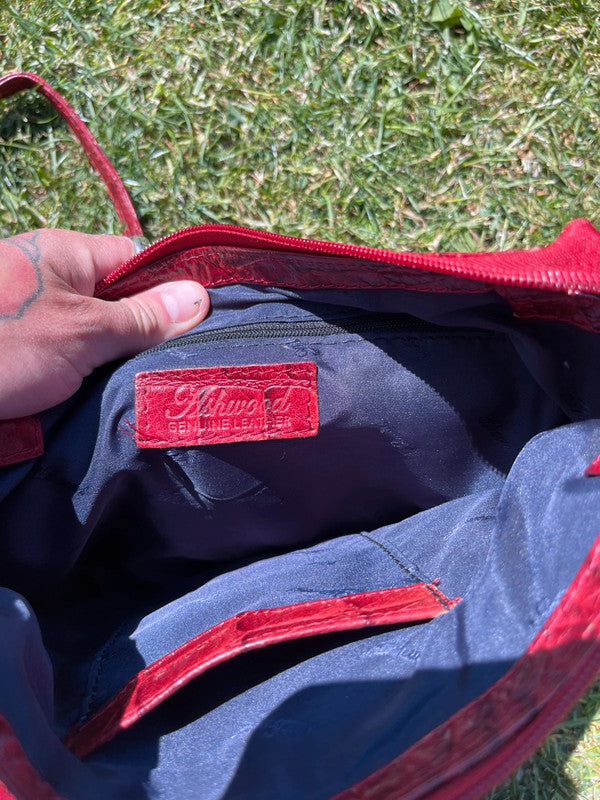 Red leather bag