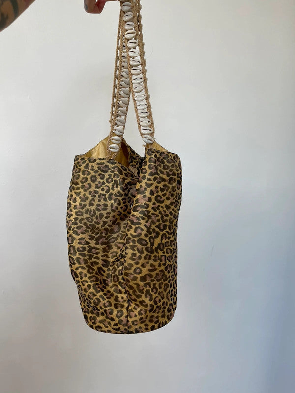 Sack bag leopard print