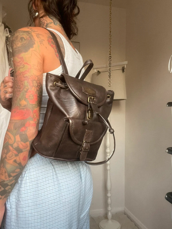 Leather back pack