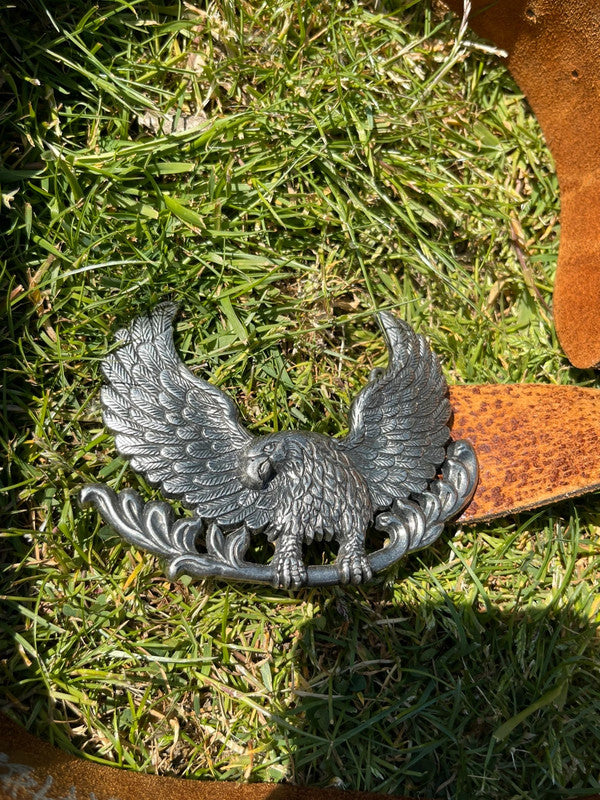 Leather eagle belt