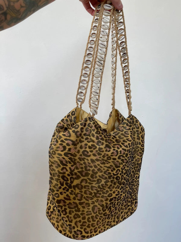 Sack bag leopard print