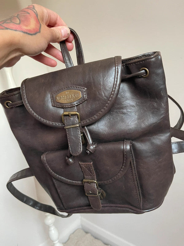 Leather back pack