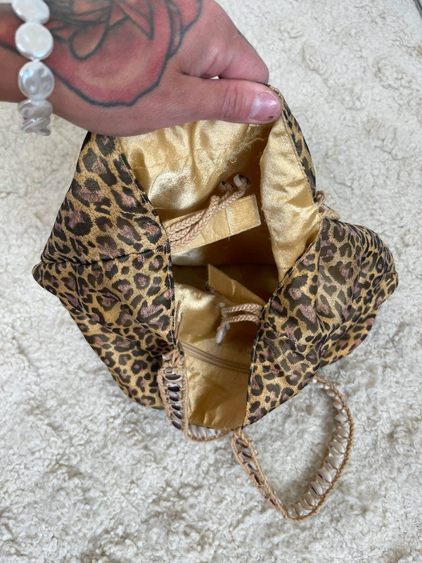 Sack bag leopard print