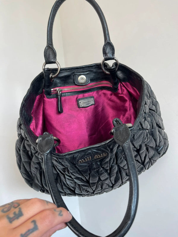 Miu miu black leather bag