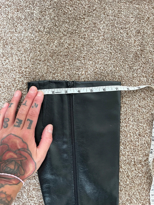 Mango real leather boots uk6
