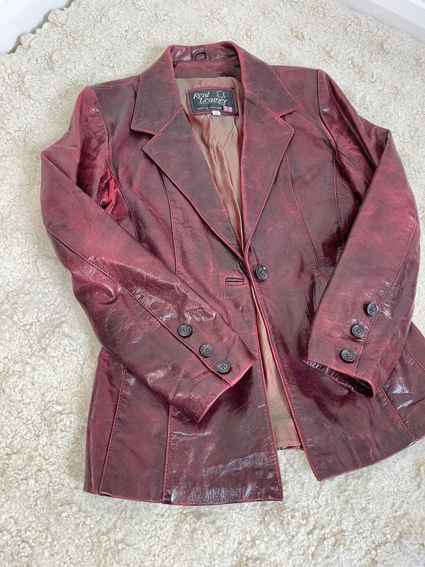 Vintage leather blazer