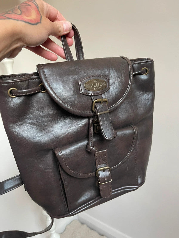 Leather back pack