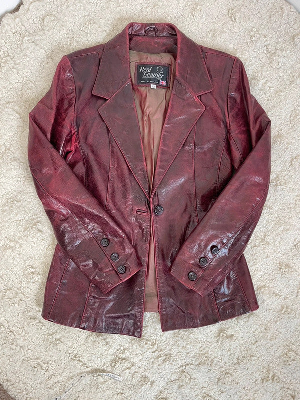 Vintage leather blazer