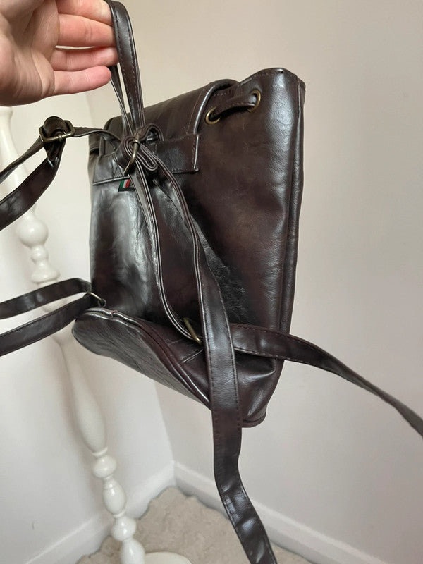 Leather back pack