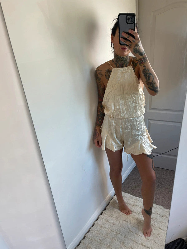 Topshop satin jumpsuit