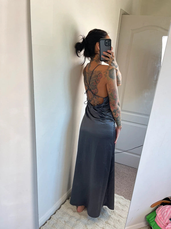 Xs satin lace dress