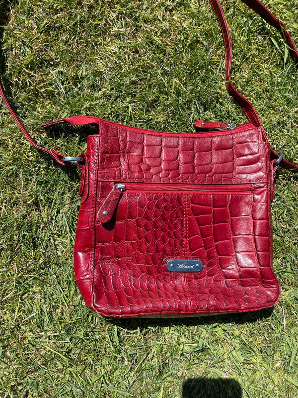 Red leather bag