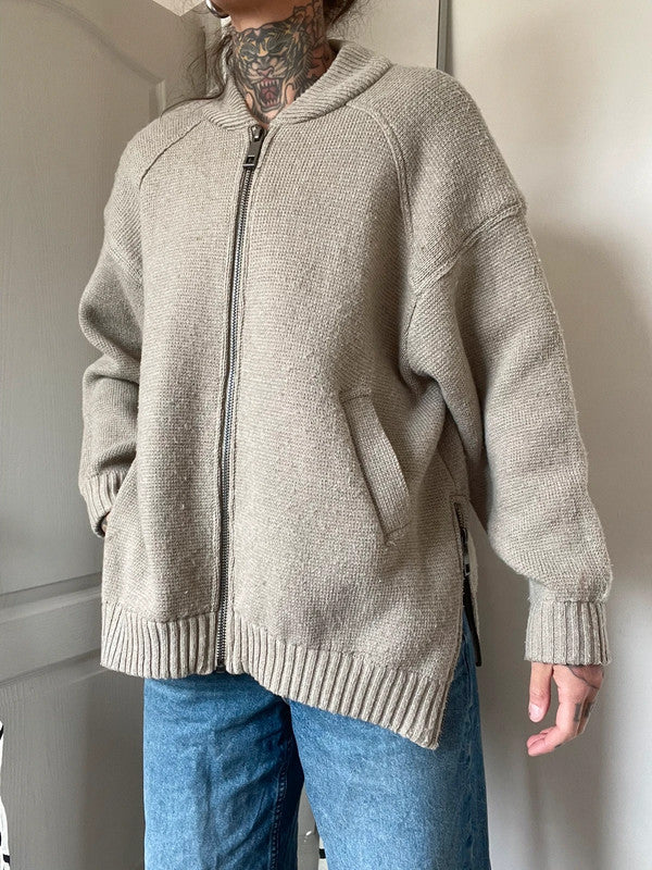 Zara wool blend bomber jacket