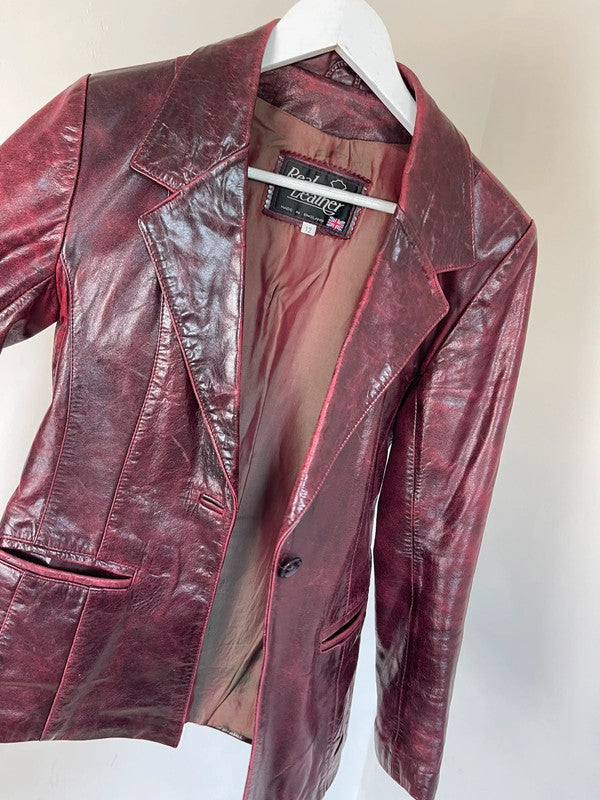 Vintage leather blazer