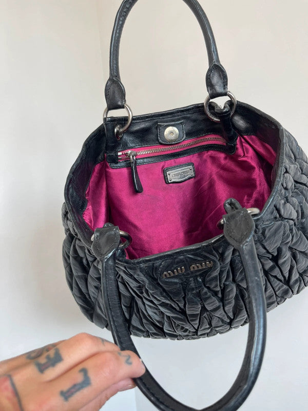 Miu miu black leather bag