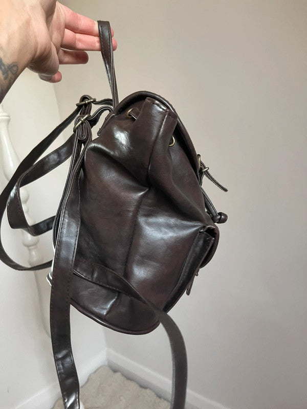 Leather back pack