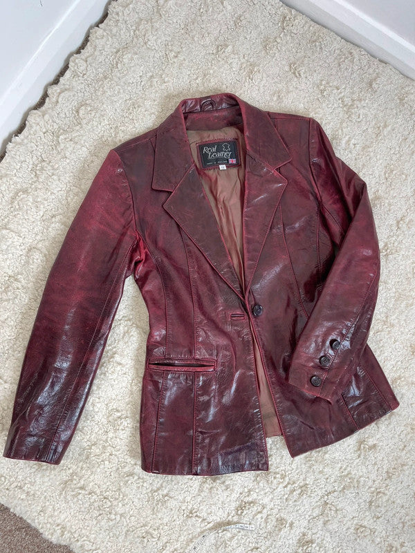 Vintage leather blazer