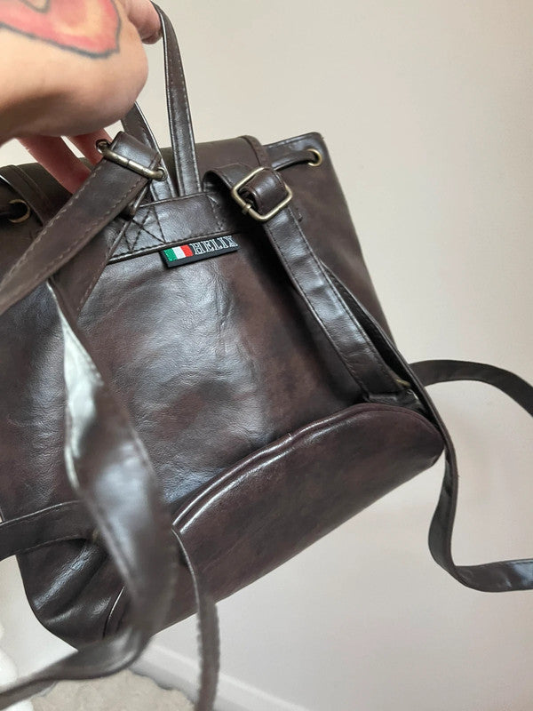 Leather back pack