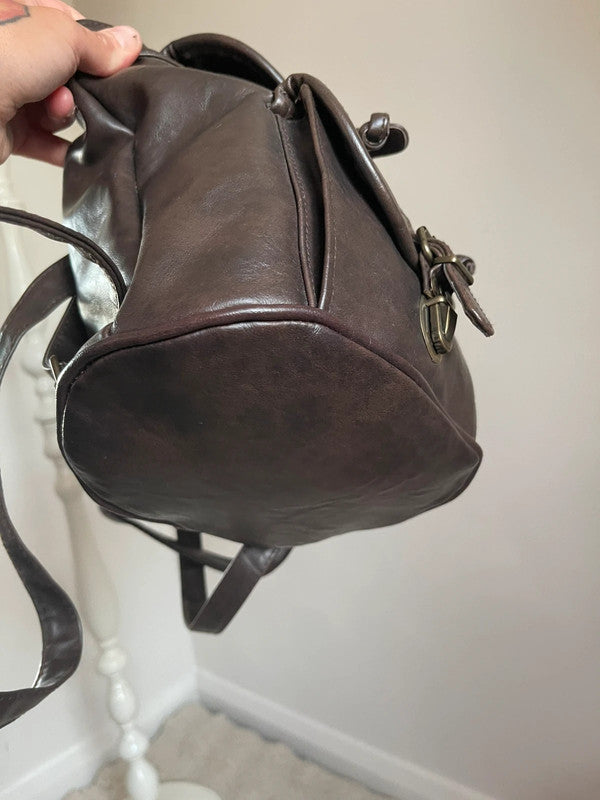 Leather back pack