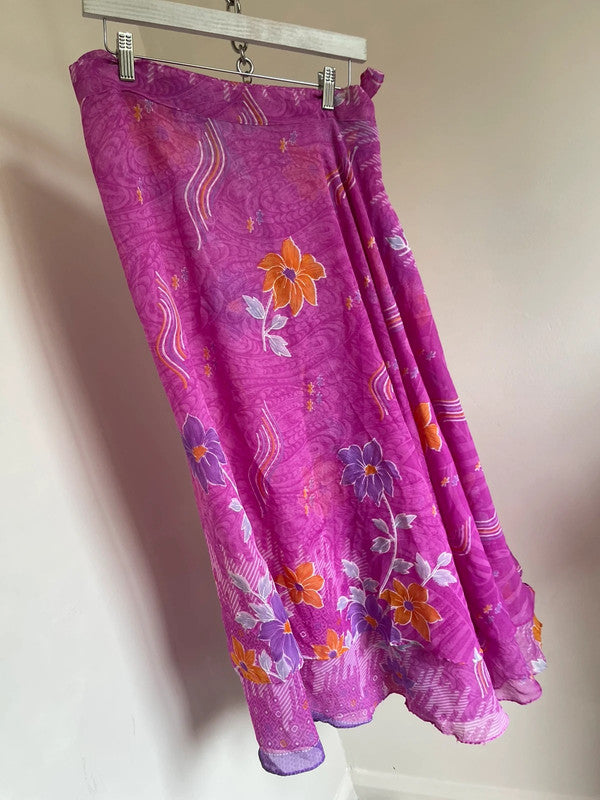 100% silk wrap skirt