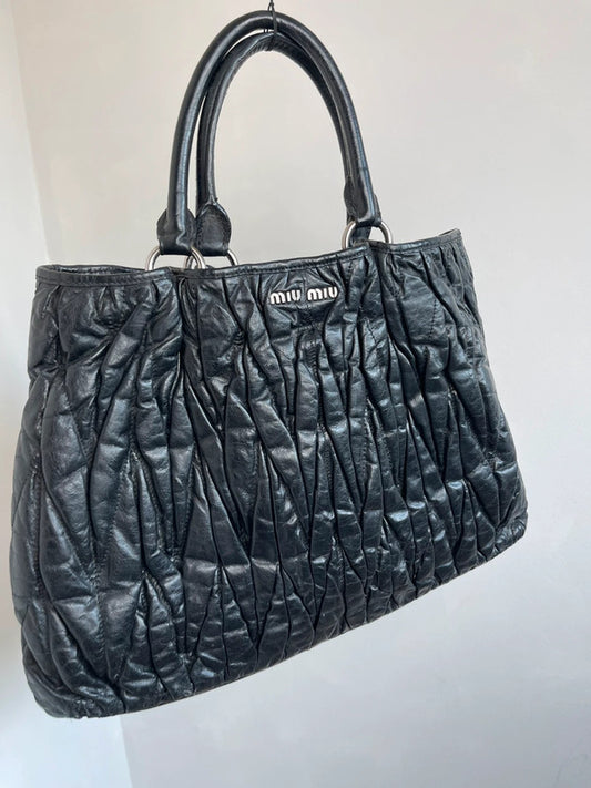 Miu miu black leather bag
