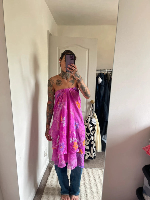 100% silk wrap skirt