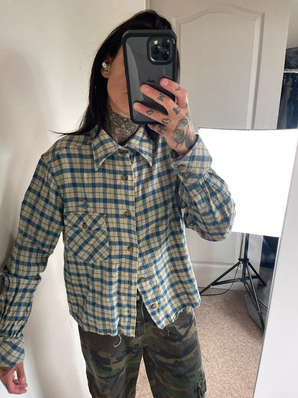 Boxy check shirt