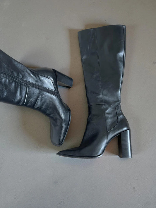 Mango real leather boots uk6
