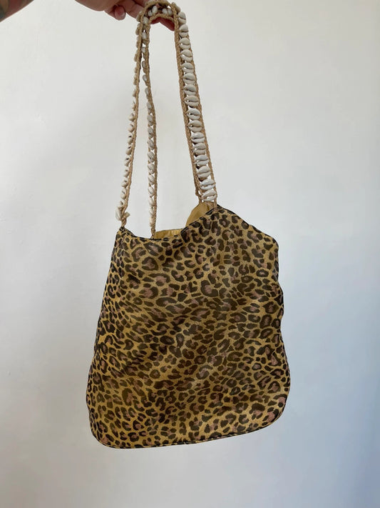 Sack bag leopard print