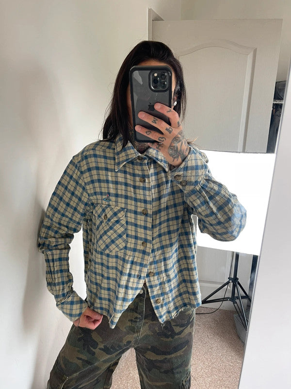 Boxy check shirt