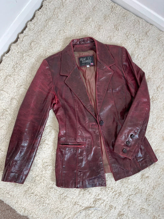 Vintage leather blazer